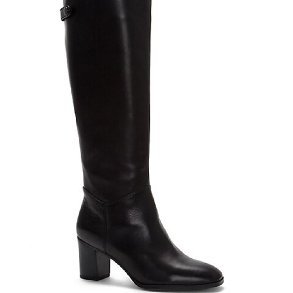 Black Leather Upper Boots